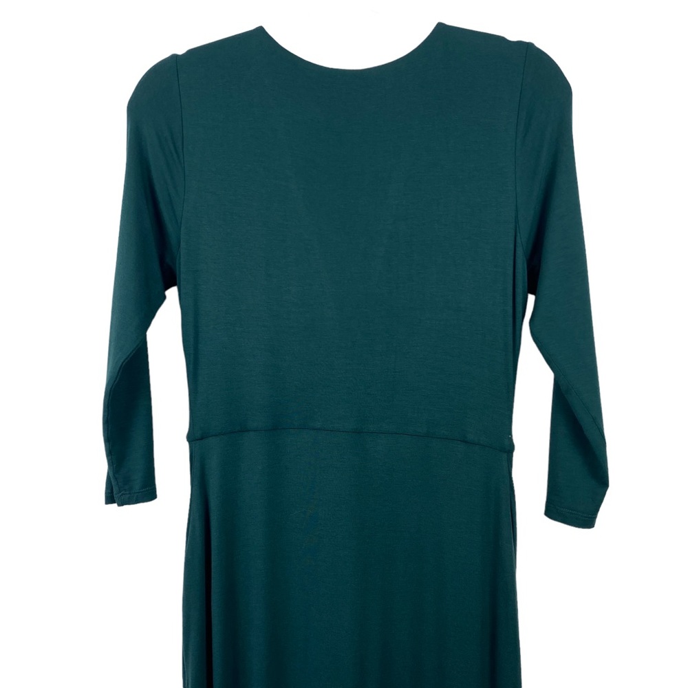 LOVERS AND FRIENDS Sz Small S Green Front Twist Detail Sundance Maxi Dress Slit - Picture 5 of 12
